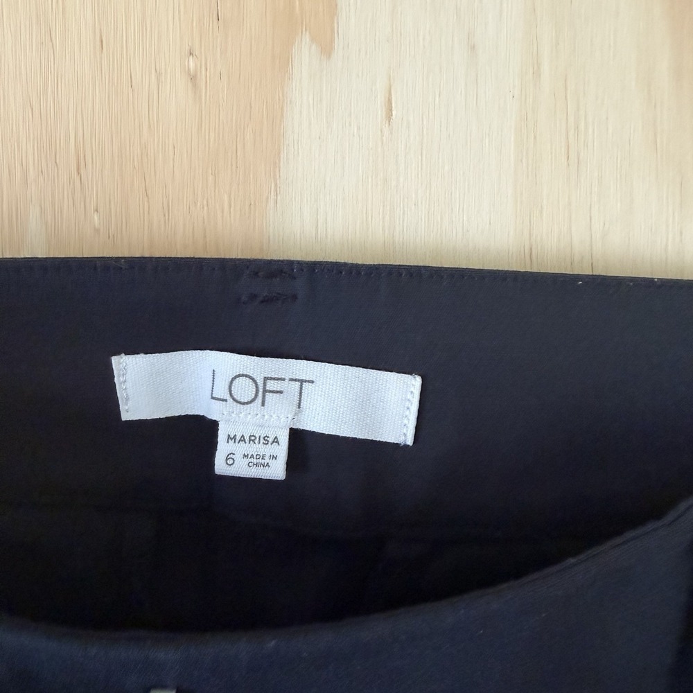 Loft Marisa High Rise Ankle Black Career Dress Pants Womens Size 6 Stretch - Picture 12 of 12